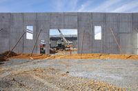 the walls in the building are all concretes, ready for use as construction material