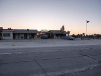 Landscape of a Los Angeles Motel at Dawn