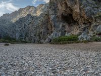 Landscape in Majorca, Spain: Featuring a Rock Wall