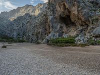 Landscape in Majorca, Spain: Featuring a Rock Wall