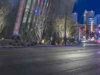 Neon Night in Las Vegas: Skyscrapers Illuminate the Cityscape