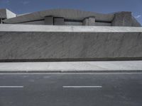 Limestone Wall in Tenerife: A Concrete Road