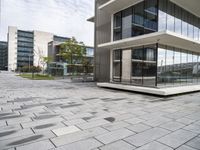 the courtyard is clean and ready to use for business purposes on the city street side