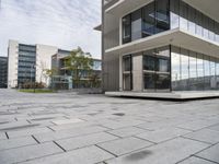 the courtyard is clean and ready to use for business purposes on the city street side