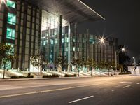 Long Beach Cityscape: A Night View of a Modern Building