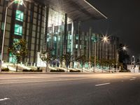 Long Beach Cityscape: A Night View of a Modern Building