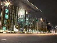 Long Beach Cityscape: A Night View of a Modern Building