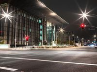 Long Beach Nightlife: City Lights and a Gloomy Sky in California