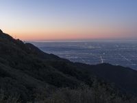 Los Angeles Aerial View at Dawn with Mountains