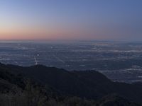 Los Angeles Aerial View at Dawn with Mountains