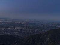 Los Angeles Aerial View at Dawn with Mountains