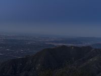 Los Angeles Aerial View at Dawn with Mountains