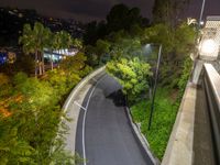 Los Angeles Aerial View at Night with City Lights