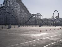 Monochrome View of Los Angeles Amusement Park