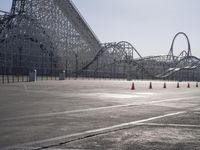 Los Angeles Amusement Park Monochrome View 003