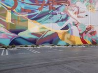 Los Angeles Art District: Multicolored Graffiti and Concrete Surfaces