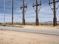 Los Angeles Asphalt Road: Industrial Scene Under Clear Skies