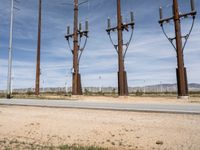 Los Angeles Asphalt Road: Industrial Scene Under Clear Skies
