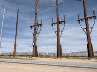 Los Angeles Asphalt Road: Industrial Scene Under Clear Skies