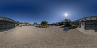 a 360 - view of a driveway in the day time with no people in it