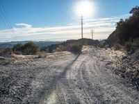 Los Angeles, California: Road with Sunshine and Clear Skies