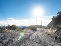 Los Angeles, California: Road with Sunshine and Clear Skies