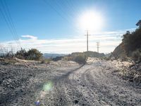 Los Angeles, California: Road with Sunshine and Clear Skies