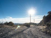 Los Angeles, California: Road with Sunshine and Clear Skies