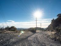 Los Angeles, California: Road with Sunshine and Clear Skies