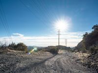 Los Angeles, California: Road with Sunshine and Clear Skies