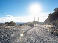 Los Angeles, California: Road with Sunshine and Clear Skies