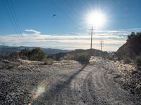 Los Angeles, California: Road with Sunshine and Clear Skies