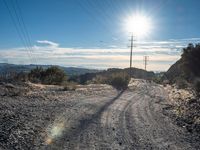 Los Angeles, California: Road with Sunshine and Clear Skies