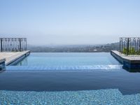 Los Angeles, California Skyline Overlooking the Ocean