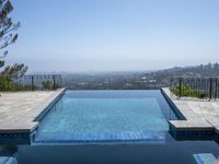 Los Angeles, California Skyline Overlooking the Ocean