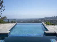 Los Angeles, California Skyline Overlooking the Ocean