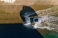 Los Angeles, California, USA: Water Reflection in a Residential Area