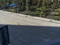 Los Angeles City Road with Buildings and Trees