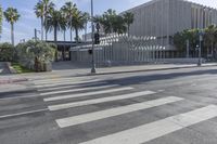 Los Angeles City Road with Modern Architecture and Clear Sky