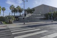 Los Angeles City Road with Modern Architecture and Clear Sky