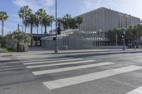 Los Angeles City Road with Modern Architecture and Clear Sky