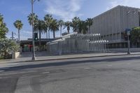 Los Angeles City Road with Modern Architecture and Clear Sky