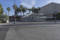 Los Angeles City Road with Modern Architecture and Clear Sky