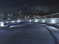 Los Angeles City Road at Night with Clear Sky