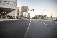 Los Angeles City Street: Traffic Light and Urban Landscape