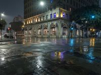 Los Angeles Cityscape: Night Lights and Reflections