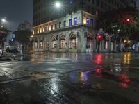 Los Angeles Cityscape: Night Lights and Reflections