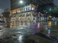 Los Angeles Cityscape: Night Lights and Reflections