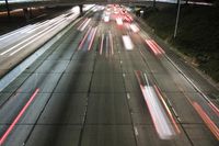 Nighttime View of Los Angeles Cityscape, California, USA