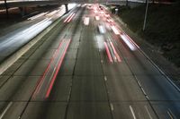 Nighttime View of Los Angeles Cityscape, California, USA